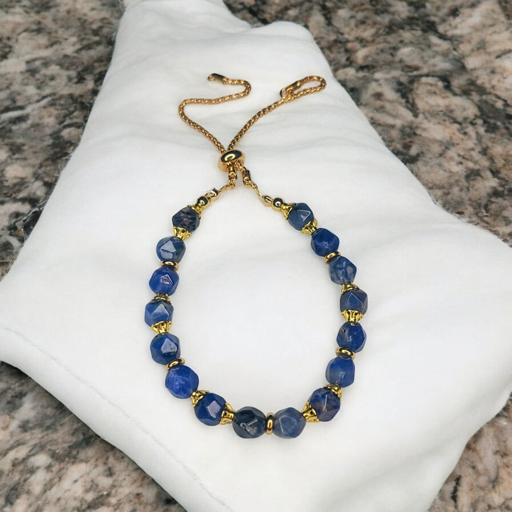Sophisticated Blue and Gold bracelet
